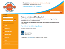 Tablet Screenshot of andrewsofficesupplies.com